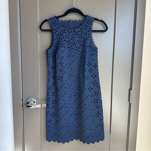 J Crew navy laser cut dress 00